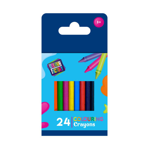 Picture of COLOUR FACTORY CRAYONS 24 PACK